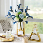 Nordic Metal and Glass Flower Vase for Home Decor