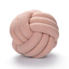 Handwoven Knotted Ball Sherpa Pillow for Home Decor