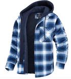 Men's Thick Padded Plaid Jacket