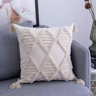 Tufted Throw Pillowcase with Tassels for Home Decor