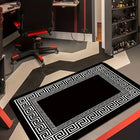 Modern Black and White Geometric Area Rug for Home