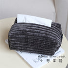 Modern Minimalist Velvet Tissue Box for Home and Office