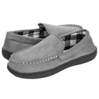 EUXTERPA Mens Moccasins Slippers Indoor Outdoor Classic Comfy Warm Soft Memory Foam Slippers Moccasin Shoes for HusbandDadBrother Anti-Slip Outsole Grey