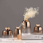 Nordic Modern Gold-Plated Glass Vase for Home Decor