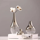 Modern Minimalist Glass Flower Vase for Home Decor