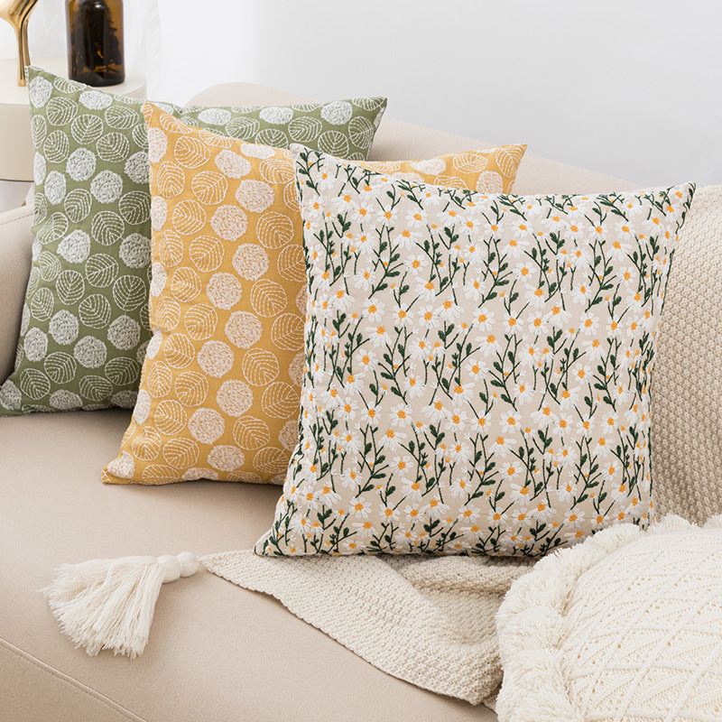 Nordic Ins Style Embroidered Pillowcase for Home Decor