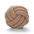 Handwoven Knotted Ball Sherpa Pillow for Home Decor
