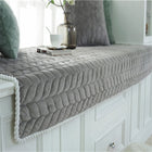 JeogYong Thick Plush Bay Window Mat Non-Slip Crystal Velvet Bay Window Cushion Pad Modern Windowsill Bench Seat Cushion for Indoor Tatami Sofa Decor Home Bedroom Living Room