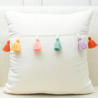 Soft Square Tassel Cushion Cover for Home Decor (1pc)