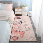 Modern Minimalist Faux Cashmere Bedroom Rug