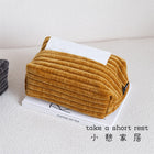 Modern Minimalist Velvet Tissue Box for Home and Office