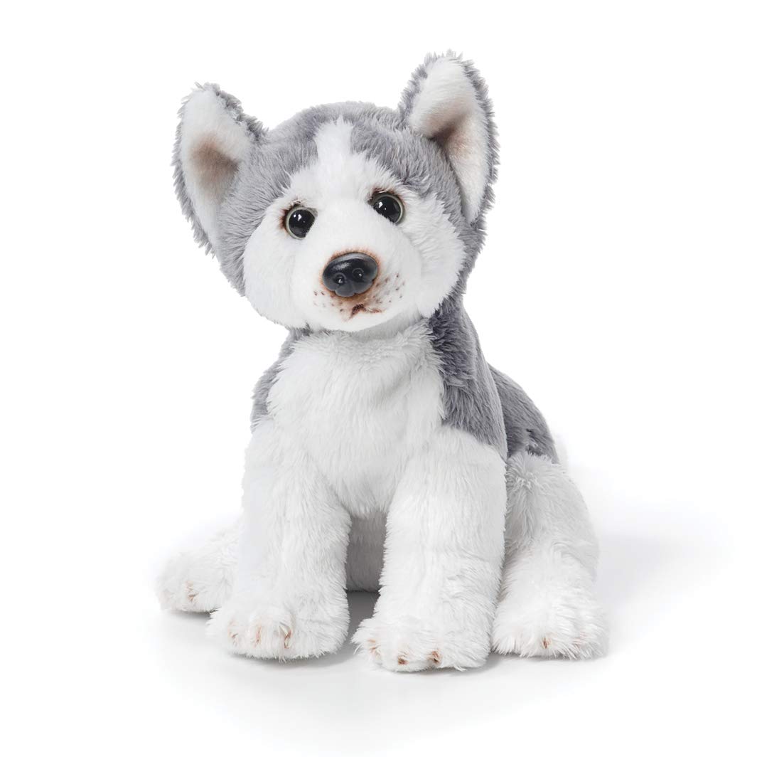 DEMDACO Siberian Husky Childrens Plush Beanbag Stuffed Animal Toy 5.5 Inch Silver