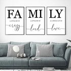 3pcs Family Quote Wall Art Canvas Prints for Home Decor