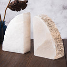 Natural Gypsum Bookend for Home Decor and Office Use