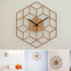 Modern Geometric Wooden Wall Clock for Home Decor
