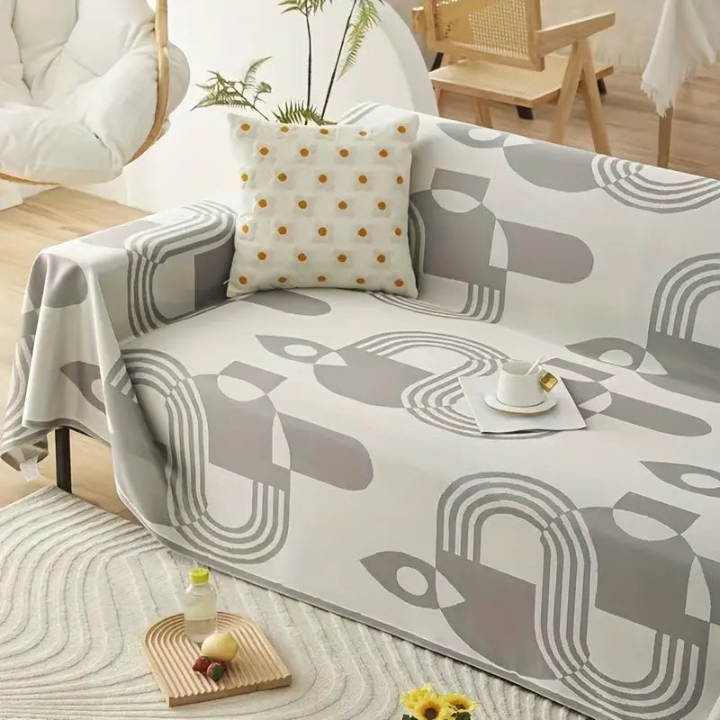 Summer Ice Silk Couch Cover Mat for Modern Sofa Decor