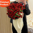 Flower Bouquet Blanket, Finished Rose Blanket, Handmade Weaving