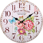 Modern European Style Quartz Wall Clock with Wood Decor