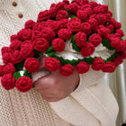 Flower Bouquet Blanket, Finished Rose Blanket, Handmade Weaving