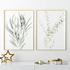 Nordic Style Leaves Painting Set of 4 for Home Decor