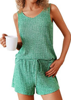 Rib Knitted Homewear Pajamas Suit