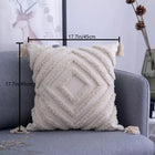 Tufted Throw Pillowcase with Tassels for Home Decor
