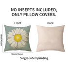 4pcs Daisy Floral Printed Pillow Covers for Home Decor