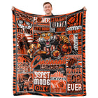 LKETAZC Team Color Throw Blanket Football Fan Lovers Gifts Football Gifts for Men Women Super Cozy Blanket Blanket 62"x52"