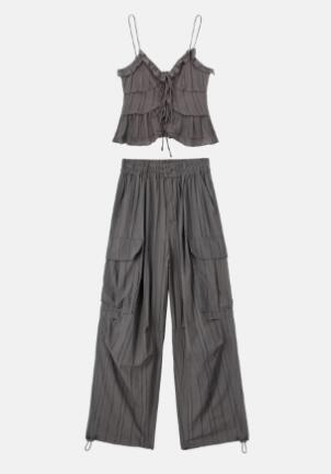 Comfy Set - Summer Women's Layered Top & Pants (One Set)