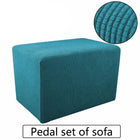 Plaid Fleece Sofa Footstool Cover for Home Decor