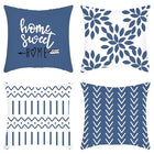 4pcs Modern Linen Pillow Cases 18x18in for Home Decor
