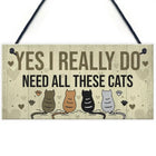 Funny Cats Wooden Plaque with Sayings for Home Decor