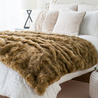 European Style Faux Fox Fur Blanket for Home Decor