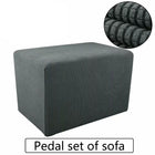 Plaid Fleece Sofa Footstool Cover for Home Decor