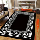 Modern Black and White Geometric Area Rug for Home