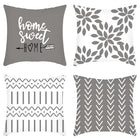 4pcs Modern Linen Pillow Cases 18x18in for Home Decor