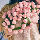 Flower Bouquet Blanket, Finished Rose Blanket, Handmade Weaving