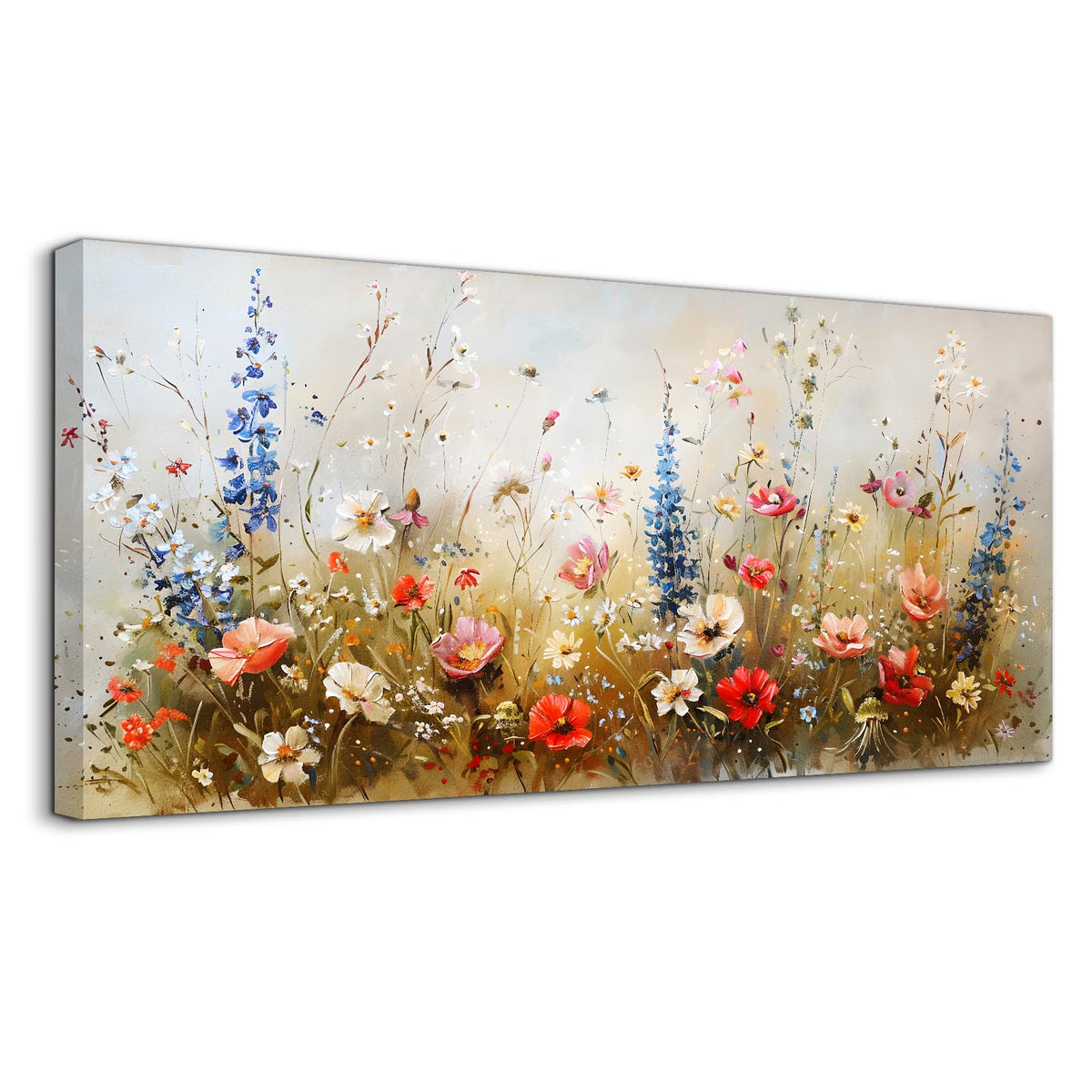 SERIMINO Large Wall Art for Living Room Canvas Prints Nature Floral Botanical Wall Art Farmhouse Decor Fall Wildflower Modern Home Decor Paintings Bathroom Decor Aesthetic 30"X60"
