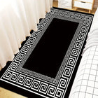 Modern Black and White Geometric Area Rug for Home