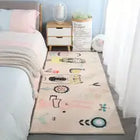Modern Minimalist Faux Cashmere Bedroom Rug