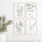 Nordic Style Leaves Painting Set of 4 for Home Decor