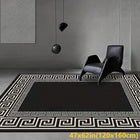 Modern Black and White Geometric Area Rug for Home
