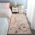 Modern Minimalist Faux Cashmere Bedroom Rug