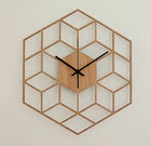 Modern Geometric Wooden Wall Clock for Home Decor